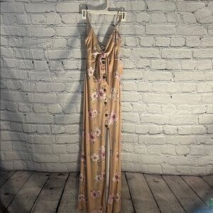 NWT Floral/Tan Maxi Dress